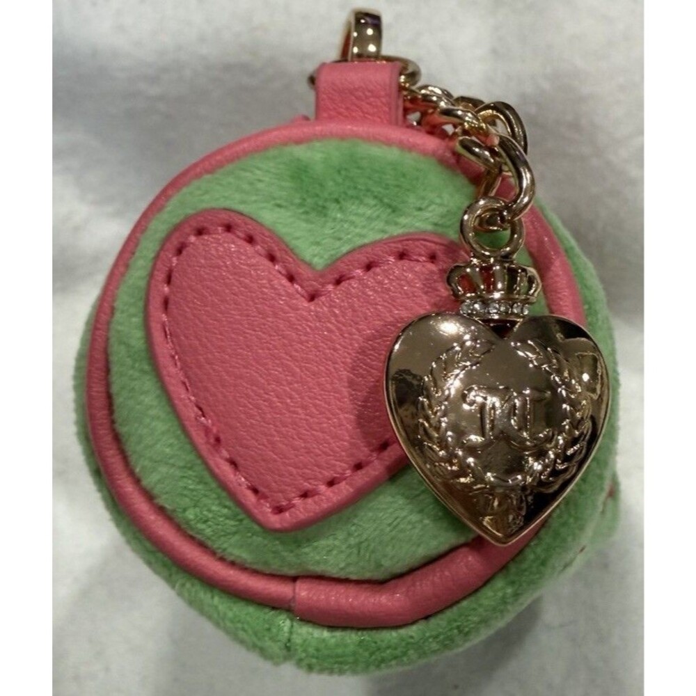 Juicy Couture Retro Green Pink Velour Mini Barrel Charm - Picture 5 of 10